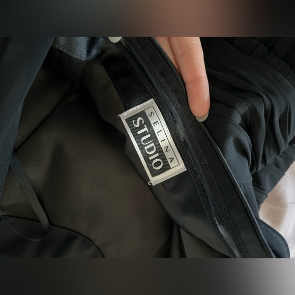 Selina Studio | Black Pleated Mini Dress | Size Medium - Picture 5 of 8